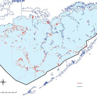 Propeller scarring mapped from 2004 aerial imagery in Florida Bay ...