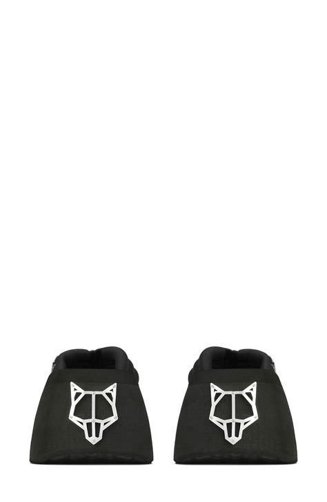 Naked Wolfe Damsel Platform Flip Flop In Black Lycra Smart Closet