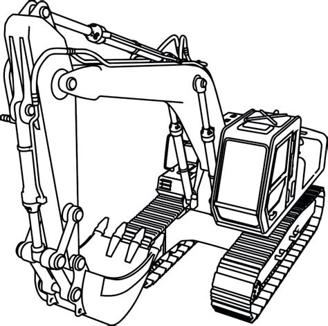 Excavator 4 Coloring Page Download Print Or Color Online For Free
