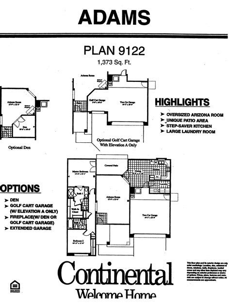 Continental Homes Az Floor Plans | Viewfloor.co