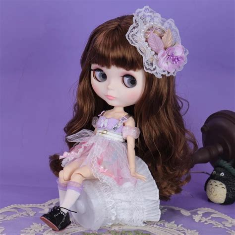 Neo 12 Blythe Doll Nude BJD From Factory Matte Face Brown Hair 1 6