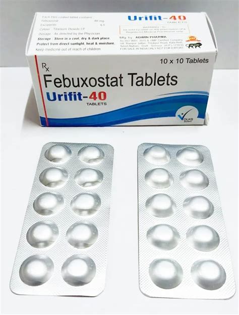 Febuxostat 40 Mg Tablets At Rs 1000box In Ambala Id 2853132982412