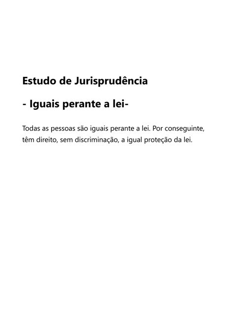 Pdf Estudo De Jurisprud Ncia