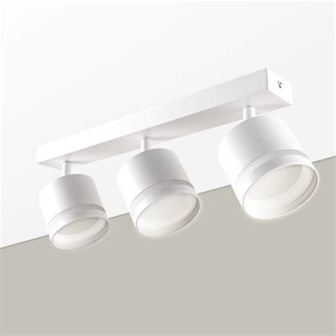 Светильник потолочный GX53 / Люстра на 3 лампы / Белый поворотный спот ...