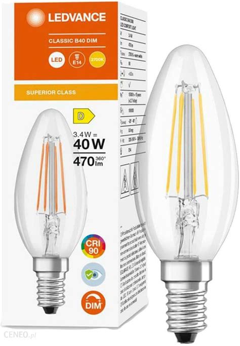 Ledvance Żarówka Led Świeczka E14 B40 3 4w 40w 470lm 2700k Ciepła 300