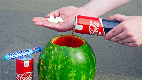 7 Amazing Experiments With Mentos And Coca Cola Youtube