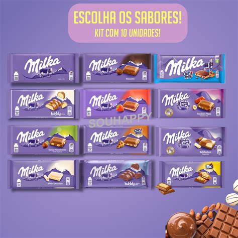 Kit 10 Unidades Chocolate Milka PROMOÇÃO Vários Sabores Corre Que