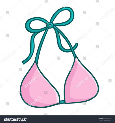 Cute Funny Sexy Pink Bikini Beach Stock Vector Royalty Free