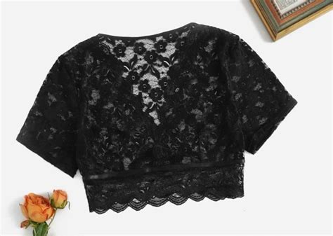 Plus Size Black Lace Lingerie Top Women S Fashion Tops Blouses On Carousell