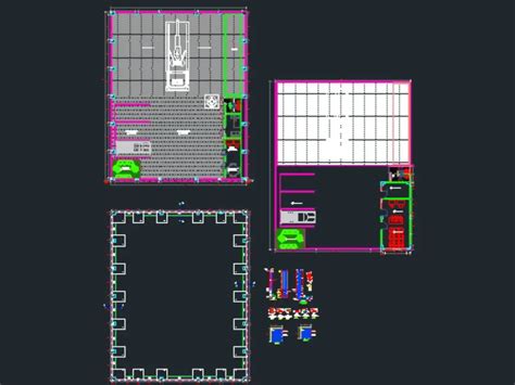 Plano De Almacen Planta Arquitectura En Autocad Librer A Cad The Best