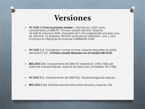 MS DOS Concepto Origen Evolución O MS DOS siglas de MicroSoft Disk