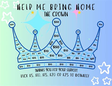 Crown Fundraiser Template - Editable MP4 Graphic - Fundraiser Calendar