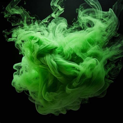 Premium Photo Green And White Smoke