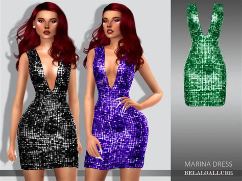 The Sims Resource Belaloallure Marina Dress