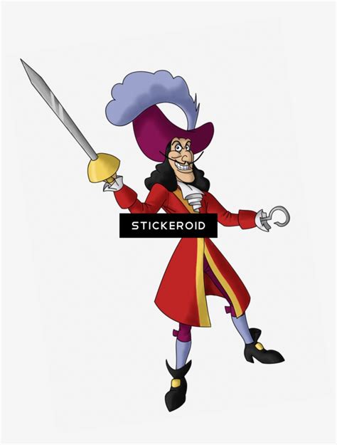 Captain Hook Cartoons Disney - Peter Pan Characters Captain Hook PNG ...