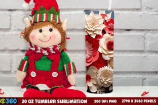 Poinsettia Christmas Tumbler Wrap Graphic By Craftart Creative Fabrica