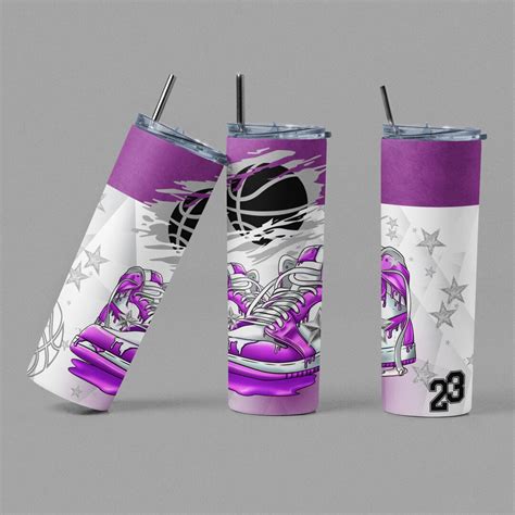 20oz Skinny Straight Sneaker Tumbler Sublimation Design Templates Hype