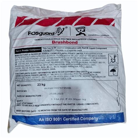 Acrylic Based Polymer Coating Fosroc Brushbond Waterproofing Chemical