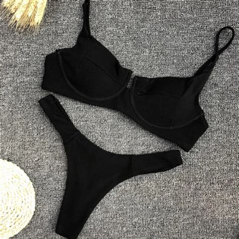 Conjunto De Bikini Sexy Para Mujer Ba Ador Con Sujetador Acolchado De