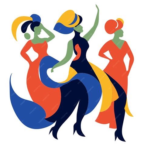 Premium Vector Abstract Women Dancing Matisse Style Poster Pattern