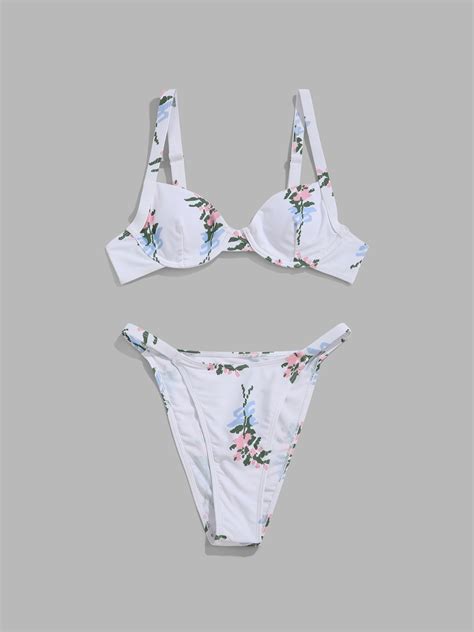 Feeling Spring Underwire Bikini Set Cider