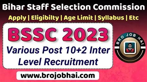 Bihar Inter Level Vacancy 2023 Bssc 102 Recruitment 2023