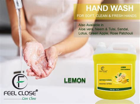 Feel Close Lemon Liquid Antibacterial Hand Wash Packaging Type Can