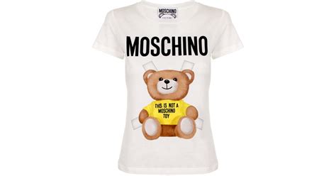 Moschino This Is Not A Toy Bear T-shirt White/yellow in Yellow - Save 5 ...