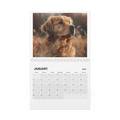 Golden Retriever Calendar 2024 Etsy