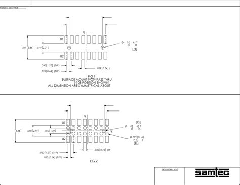 FLE Surface Mount Footprint Datasheet By Samtec Inc Digi Key Electronics