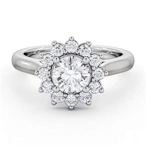 Alpha Jewel 14K White Gold Over Solitaire Ring 1 9Ct Round Diamond