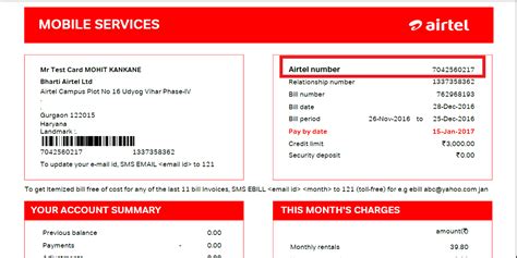 Airtel Bill Format In Excel Deadpasa