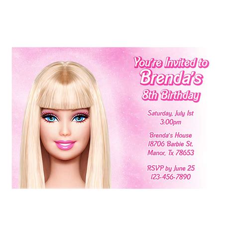 Barbie Invitations General Prints