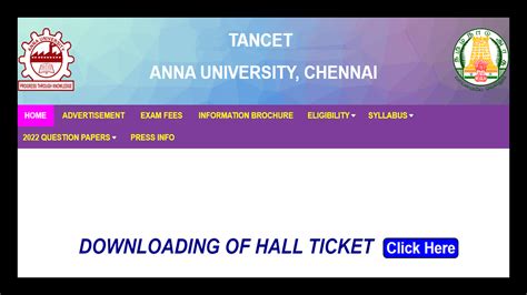 Tancet Hall Ticket 2023 வெளியானது Tancet அட்மிட் கார்டை இங்கே