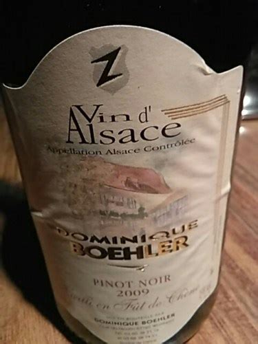 Dominique Boehler Pinot Noir Élevé En Fût de Chêne Vivino