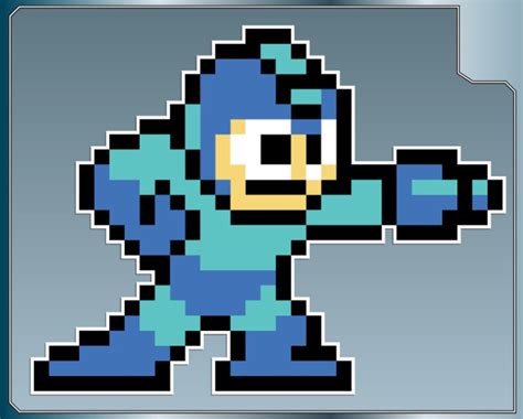 Mega Man Standing Blast Sprite From Mega Man 8 Bit Vinyl Decal Sticker Etsy