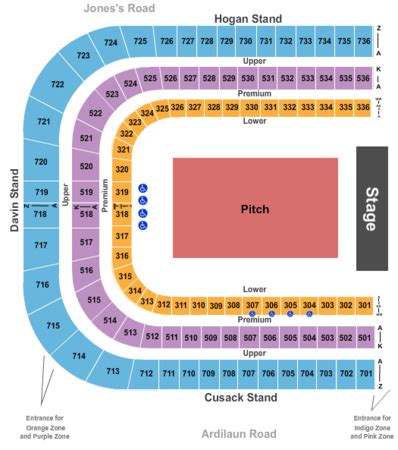 Croke Park Tickets In Dublin Croke Park Seating Charts Events And