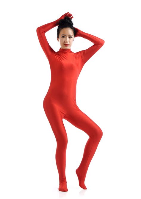 Lycra Womens Long Sleeve Unitard Spandex Dancewear Turtleneck Unitard