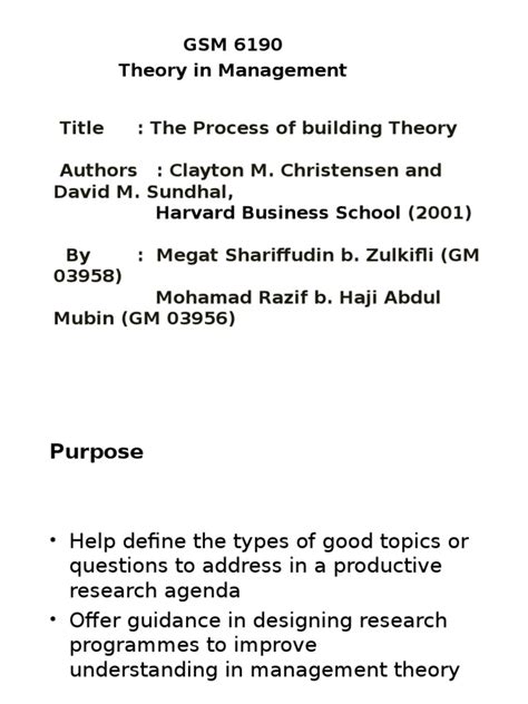 process  building theory  validity statistics theory