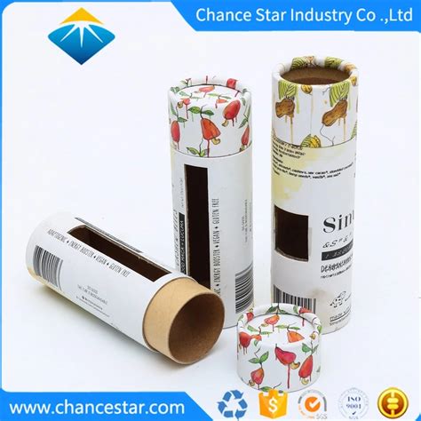 Custom Printed Cylinder Paper Tube Packaging Box With Window China