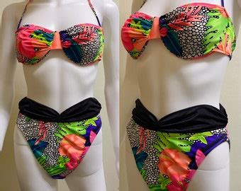 Vintage Floral Bikini Etsy