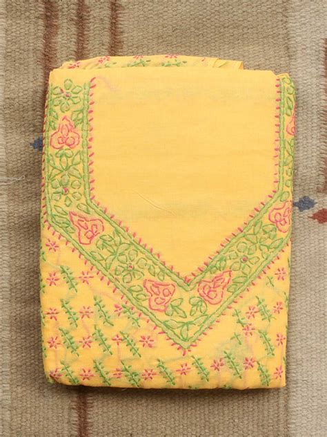 Butter Yellow Georgette Chikankari Ladies Suit
