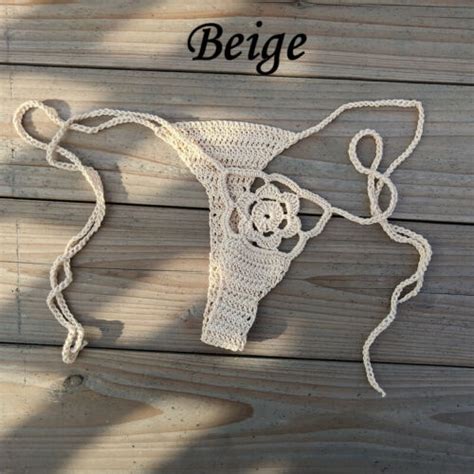 Hand Crochet Sexy Bikini Bottom Thong Boho Women Mini Bikini Sexy G String Ebay