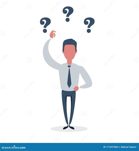 business thinking  question marks stock vector illustration