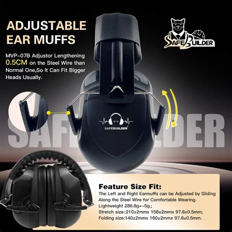 Snapklik.com : SAFEBUILDER Safety Ear Muffs SNR 33dB Noise Reduction