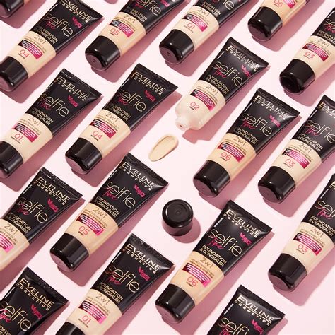 Eveline Selfie Time, kryjąco-nawilżający podkład i korektor 2w1, 01 ...