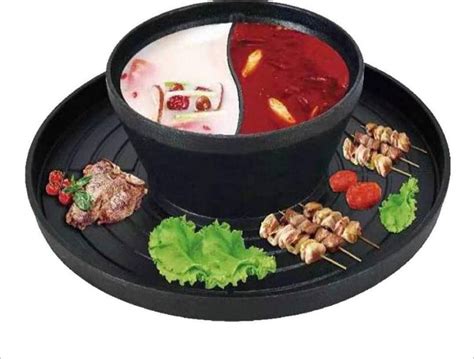 Korean Barbecue Hot Pot Double Pot