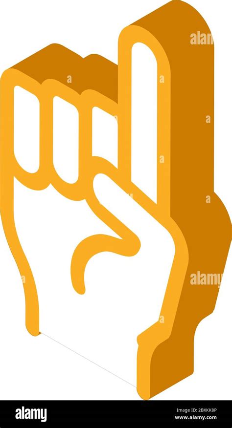 Finger Pointing Up Isometric Icon Vector Illustration Stock Vector