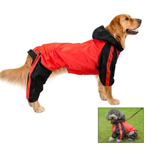 Dog Raincoats Waterproof, Dog Hooded Raincoat, Coat Rain Jacket for ...