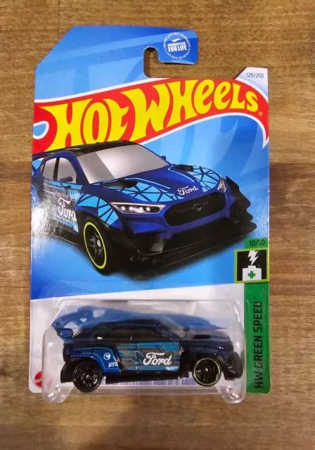 2024 HOT WHEELS Treasure Hunt Ford Mustang MACH E 1400 F Custodia HW Velocità verde EUR 8 09